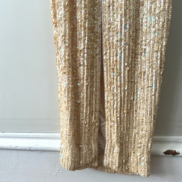 Vintage Long Gown Rhinestones, Beads Sequins, Wedding, Bodycon Style, Small - Picture 10 of 14